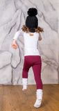 Leggings insulated bordo