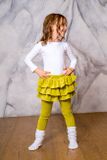 Skirtleggings™ 3V velvet yellowgreen