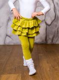 Skirtleggings™ 3V velvet yellowgreen