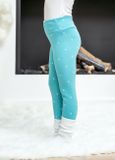 Leggings insulated turquoise flake