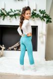 Leggings insulated turquoise flake