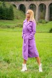 Trenchcoat ladies&#039; lila amethyst