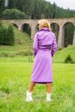 Trenchcoat ladies&#039; lila amethyst