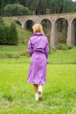 Trenchcoat ladies&#039; lila amethyst