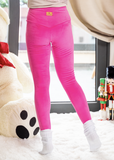 Leggings VELVET fuchsia ladies'