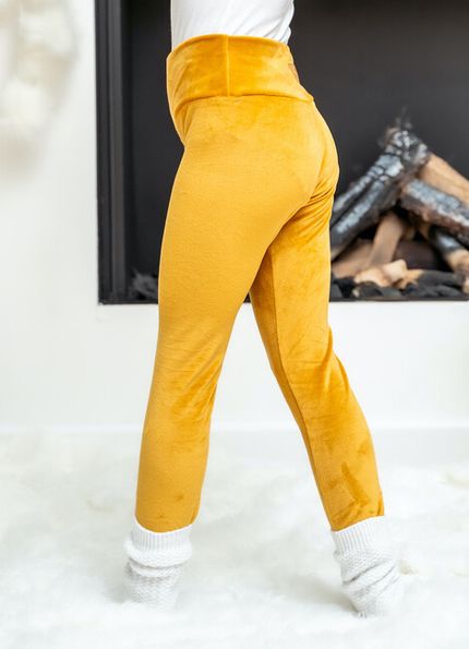 Leggings VELVET mustard