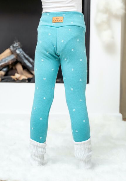 Leggings insulated turquoise flake