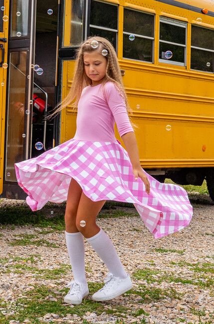 Dress CANCAN™ checkered pink