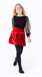 Skirt velvet red