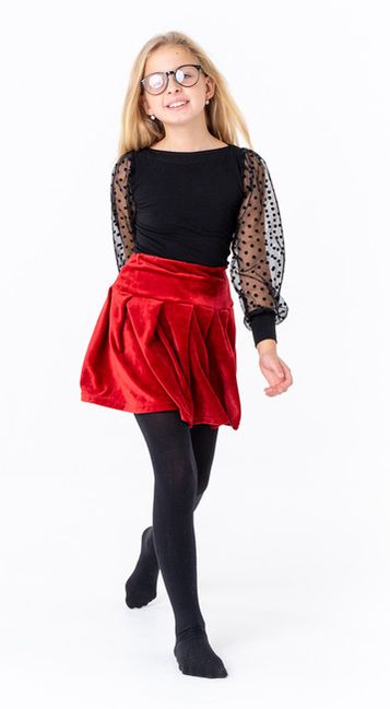 Skirt velvet red