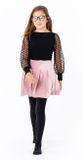 Skirt velvet pink