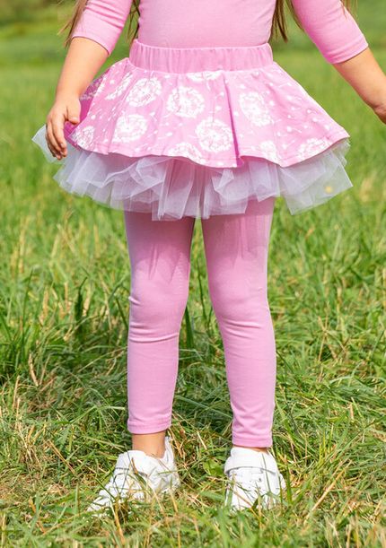 Skirtleggings™ PRIMAVERA pink dandelion