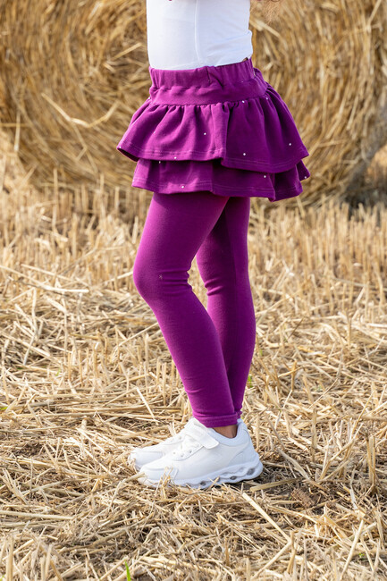 Plus Size Purple Skirted Leggings